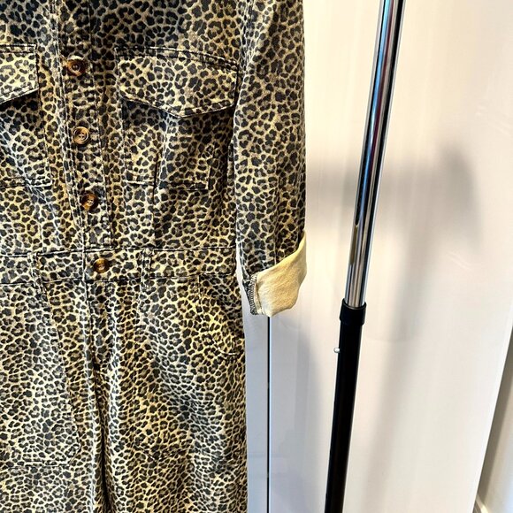 NWOT - Boii Life - Leopard Print Long Sleeve Jumpsuit - Size Medium - Picture 9 of 14